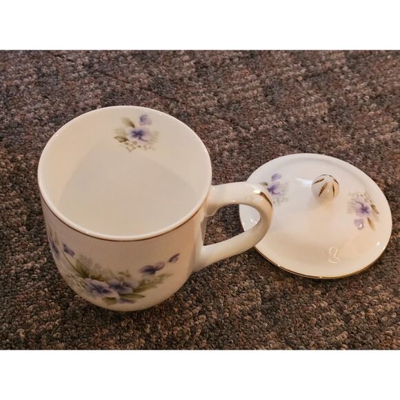 Set of 2 Sadler Salem China Tea Coffee Cup with Lid - Picture 4 of 5